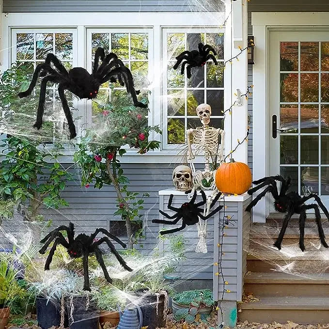 Giant Black Spider Halloween Decoration – Multiple Sizes