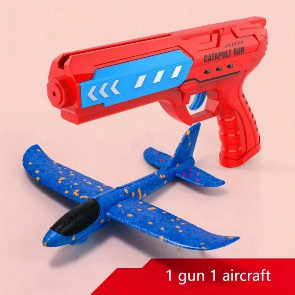 Foam Glider Launcher Toy ABS Airplane Outdoor Flying Set