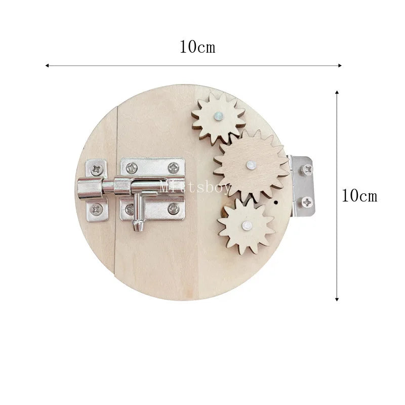 2024 DIY Montessori Busy Board  Accessories Wooden Graffiti Digit Early Ball Sequin Helicopter Educational Toy For Children Gift