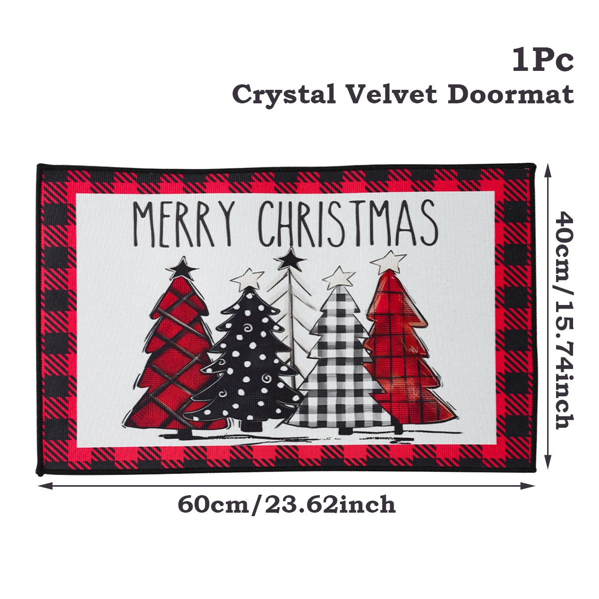 Christmas Door Mat Santa Claus Merry Christmas Home Decor