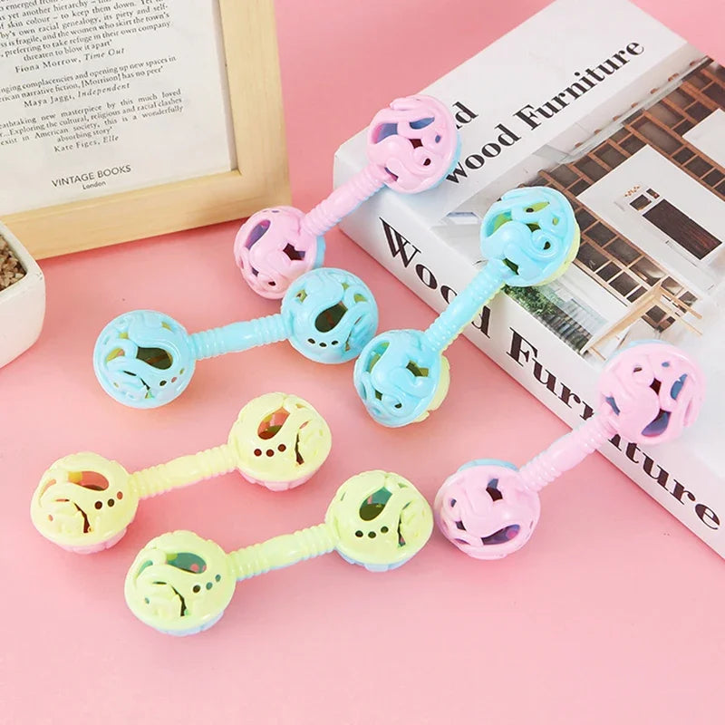3Pcs Double-Headed Hand Rattle Party KTV Toys To Appease The Small Toy Rattle Toy Shower Hand Holding Bell Gift
