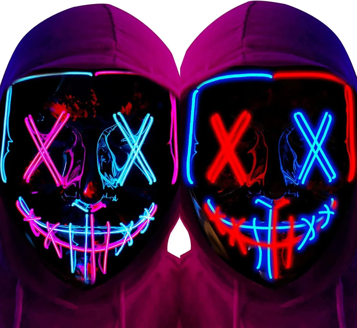 LED Halloween Mask – Light-Up Scary Mask for Costume Parties