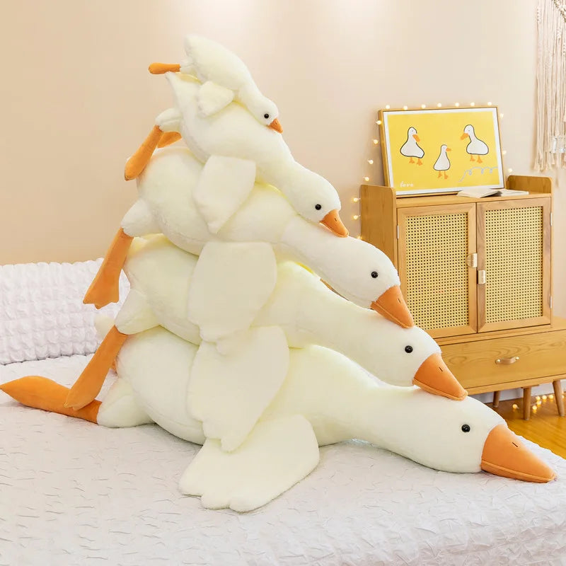 Goose Plush Pillow in 50, 90 & 130 cm Sizes for Cuddling