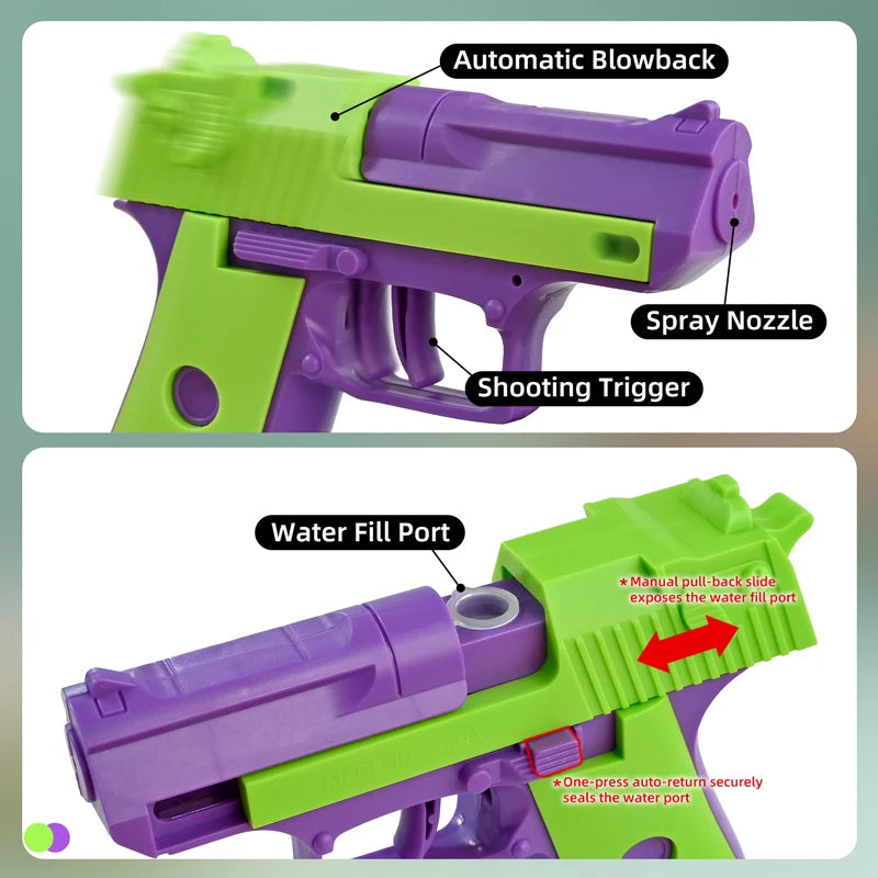 Mini Manual Water Gun – Continuous Firing Water Pistol