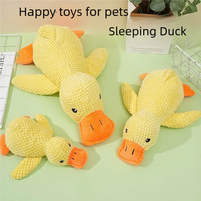 Duck Squeaky Dog Toy – Soft Plush Puppy Companion