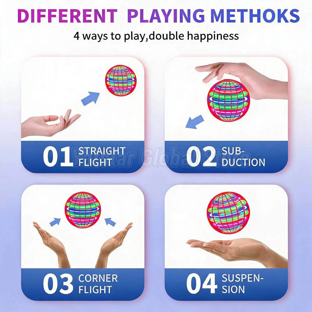 Flying Orb Toy – LED Hand-Controlled Hover Spinner