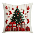 Christmas Pillow Cover 45x45cm Snowman Santa Throw Cushion Decor
