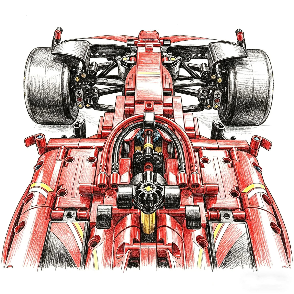 Race Car Building Blocks Set – 1:8 Scale Model Kit