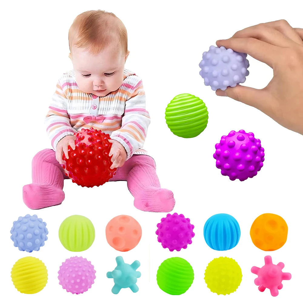 Textured Sensory Balls – 6-Piece Baby Touch Ball Set