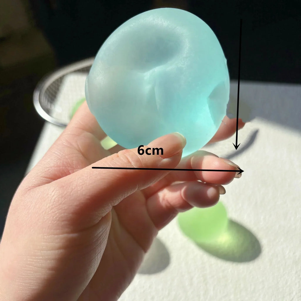 Blue Maltose Squishy Toy – Transparent Slow Rebound Fidget