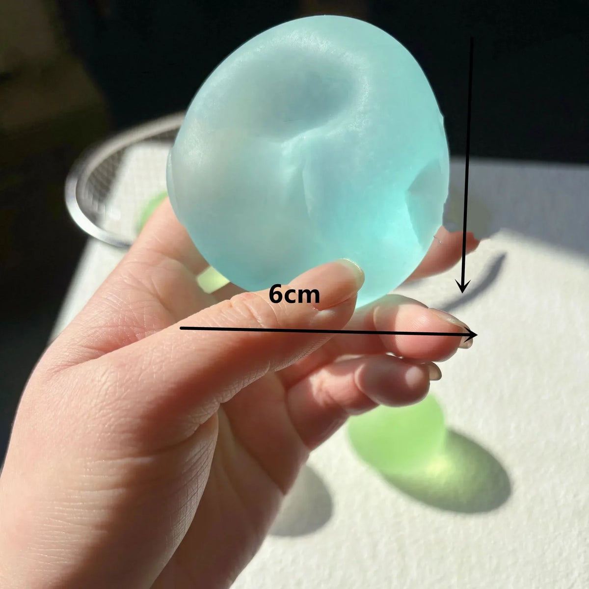 Blue Maltose Squishy Toy – Transparent Slow Rebound Fidget