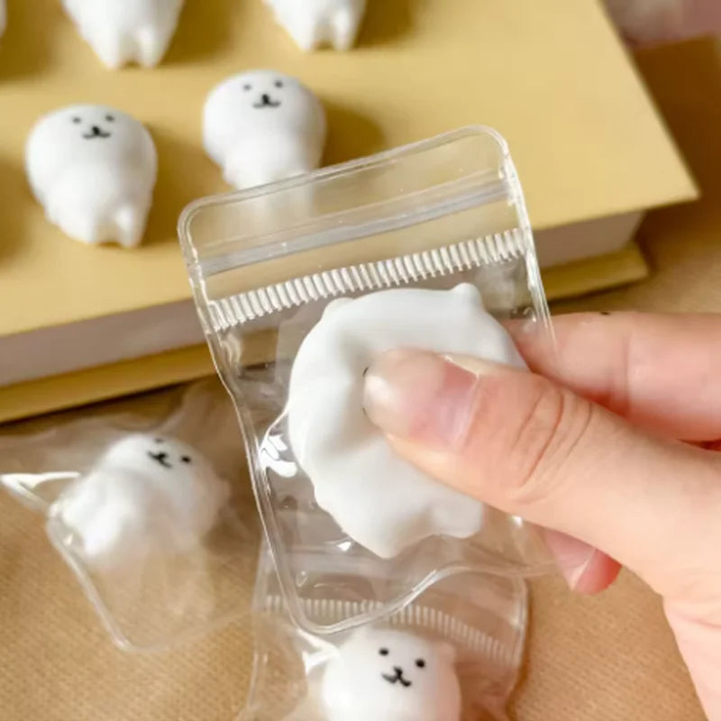 Cute Little White Bear Pinch Toy, Squeeze Toy, Stress Relief Toy, Birthday Gift, Halloween Gift, Christmas Gift, Classroom Rewar