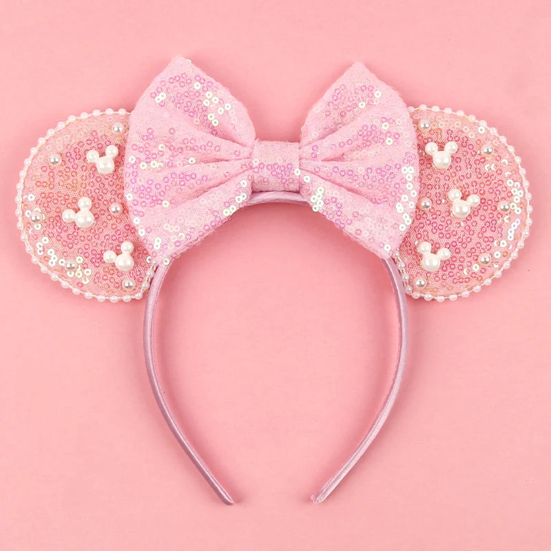 Mouse Ears Headband – Velvet Bow Hair Accessory