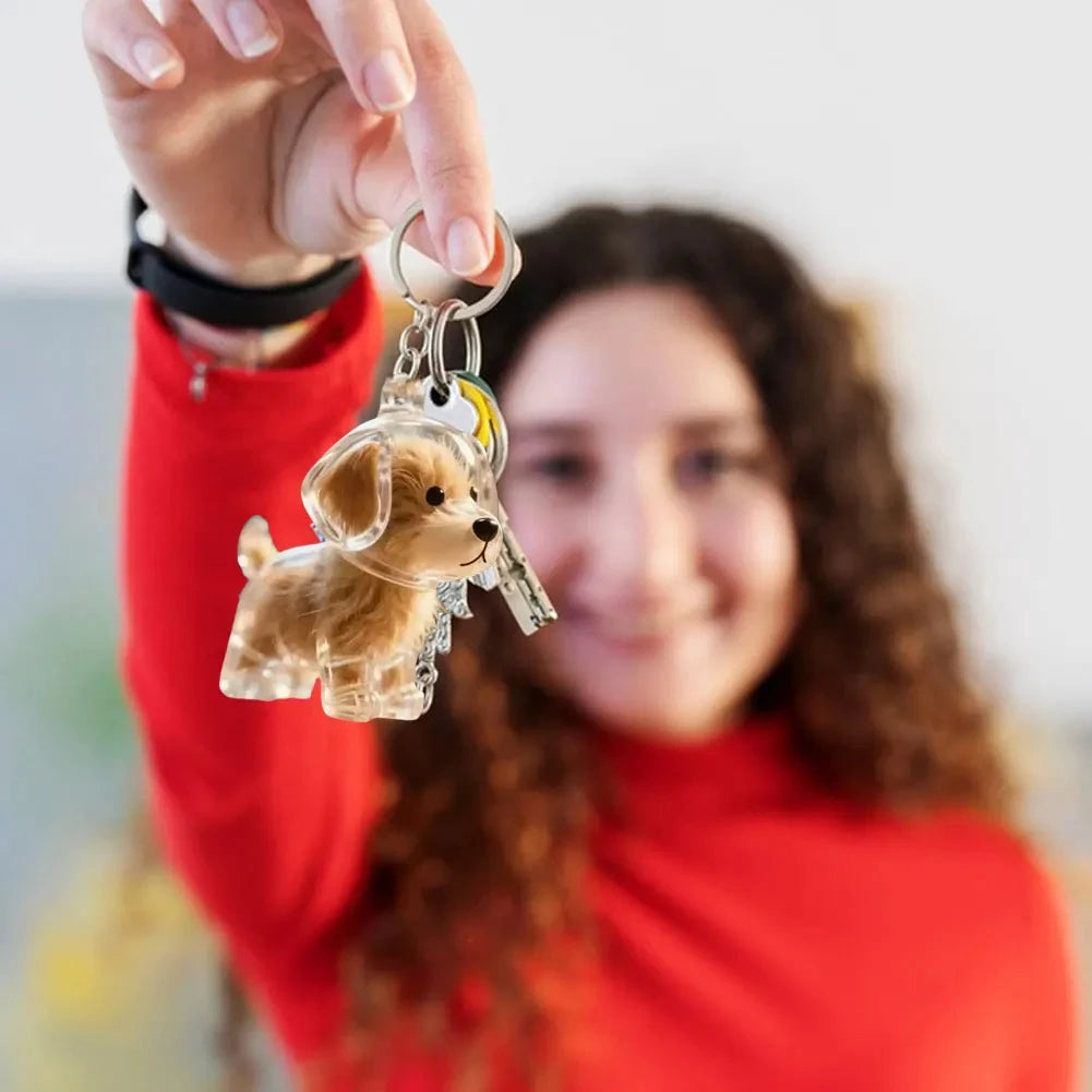Pet Hair Memorial Keychain – Cat and Dog Keepsake Pendant