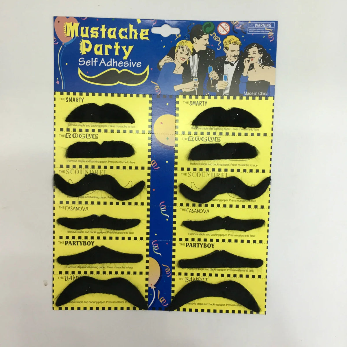 Fake Mustache and Beard Costume Set for Halloween & Parties