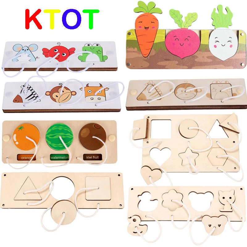 Montessori Busy Board – Wooden Early Learning Activity Toy