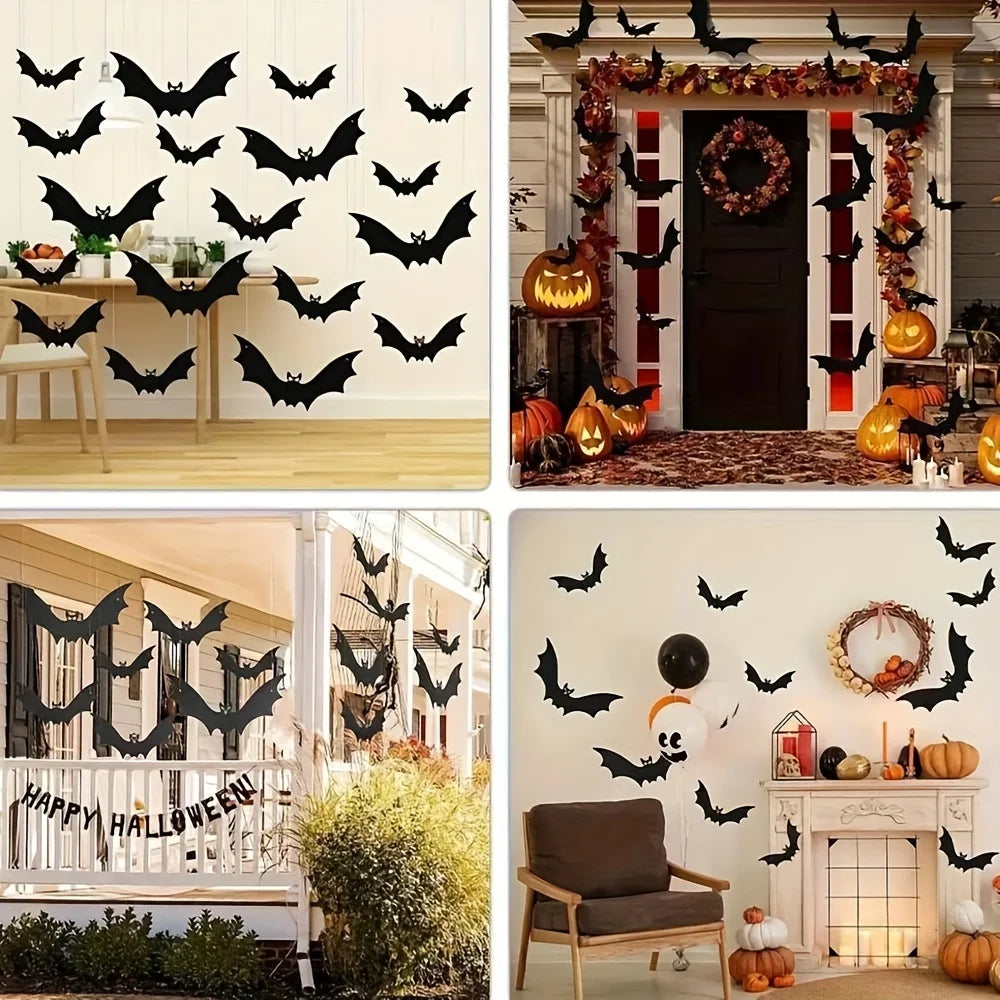 Hanging Bat Decorations – 12-Piece Halloween Set