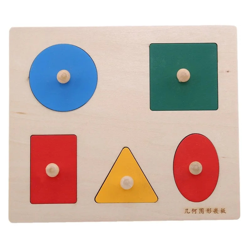 Montessori Sorting Puzzle Wooden Geometric Shape Learning Toy