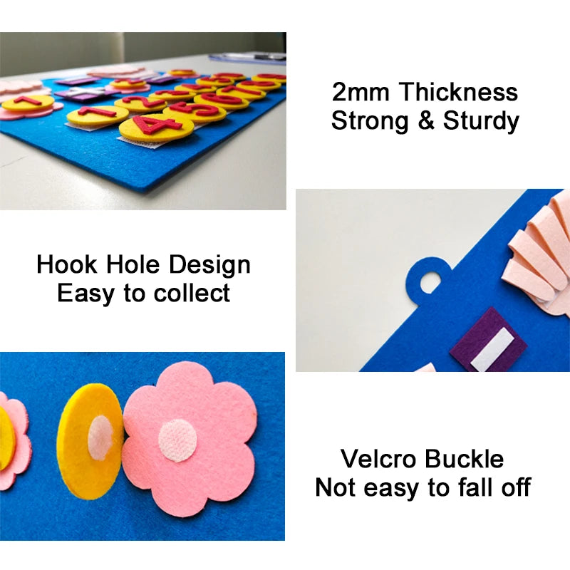 Felt Counting Numbers Toy – Montessori Math Learning Game