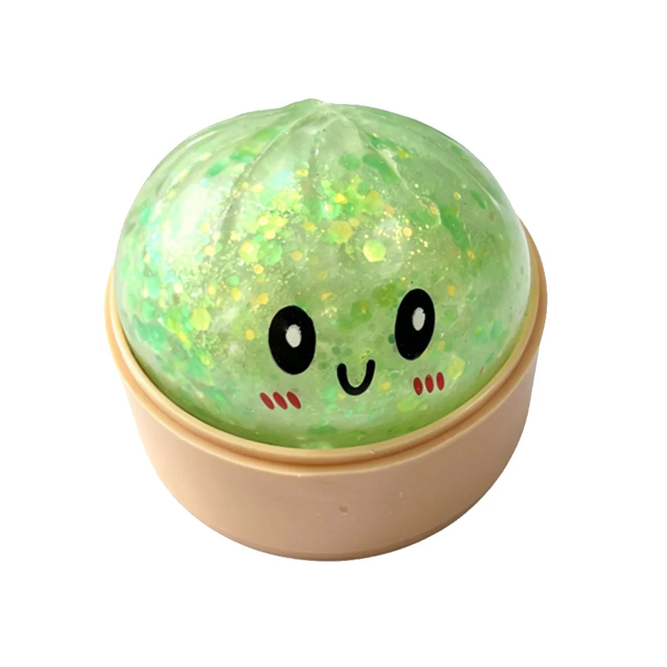 Glitter Dumpling Squishy Toy Colorful Rebound Fidget