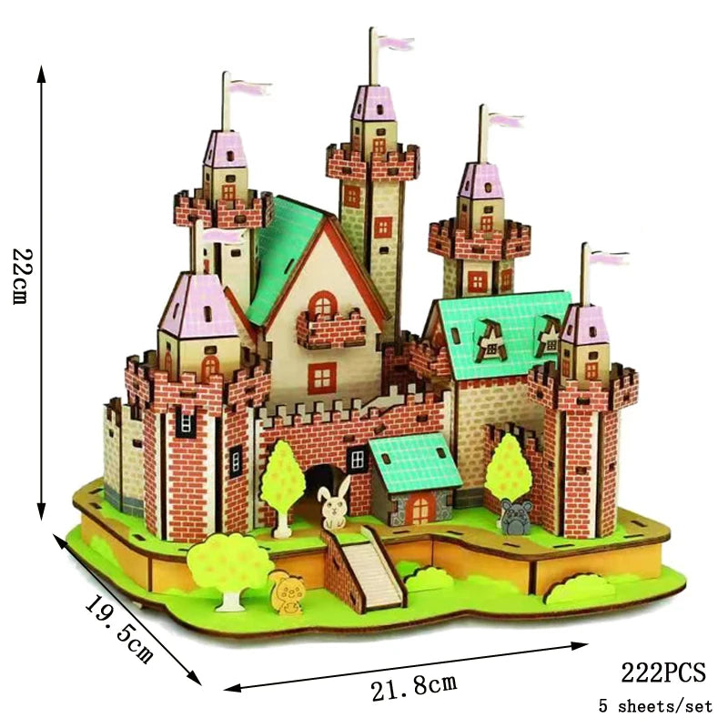 3D Wooden Puzzle DIY Vehicle Model Building Kit