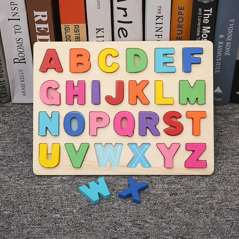 Wooden Building Blocks – Montessori Shape Matching Puzzle
