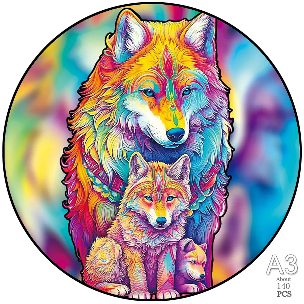 Wooden Animal Puzzle 3D Adult Peacock Bird Fox Jigsaw