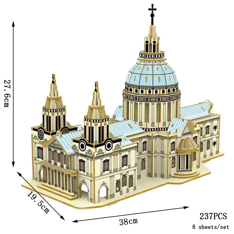 3D Wooden Puzzle DIY Vehicle Model Building Kit