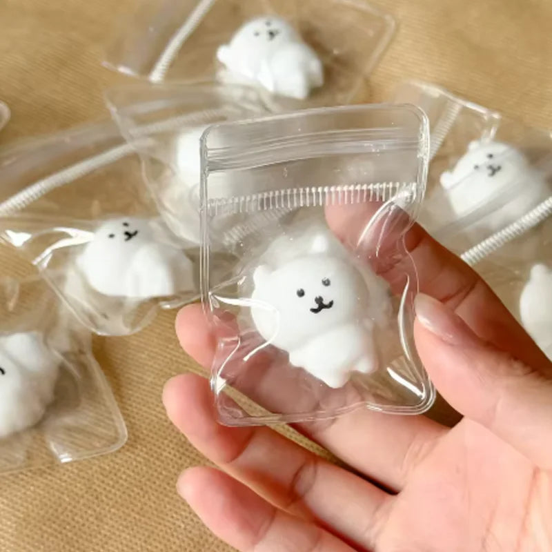 Cute Little White Bear Pinch Toy, Squeeze Toy, Stress Relief Toy, Birthday Gift, Halloween Gift, Christmas Gift, Classroom Rewar