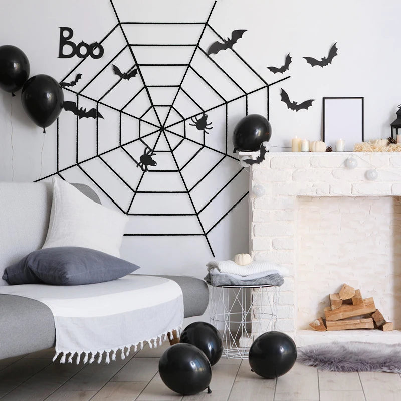 Giant Halloween Spider Web – Stretchy Cobweb Decoration