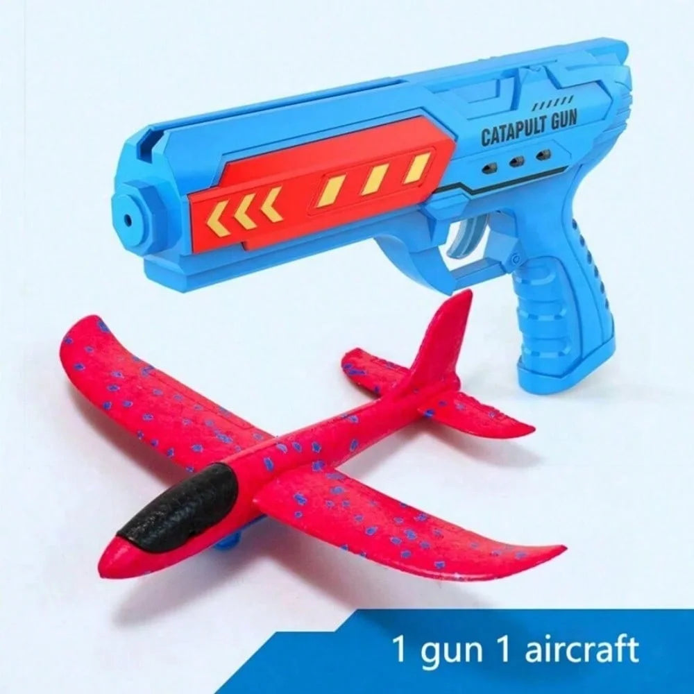 Foam Glider Launcher Toy ABS Airplane Outdoor Flying Set