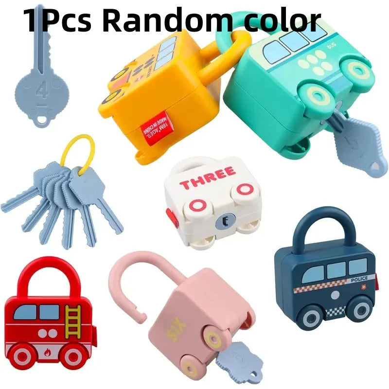 Car Lock Puzzle Toy – Educational Matching Game with Keys