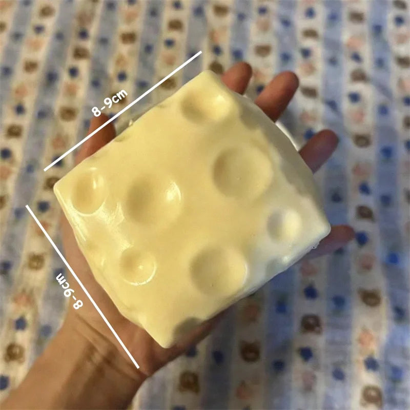 Cheese Stress Ball – Jumbo Shapeable Squeeze Fidget Toy
