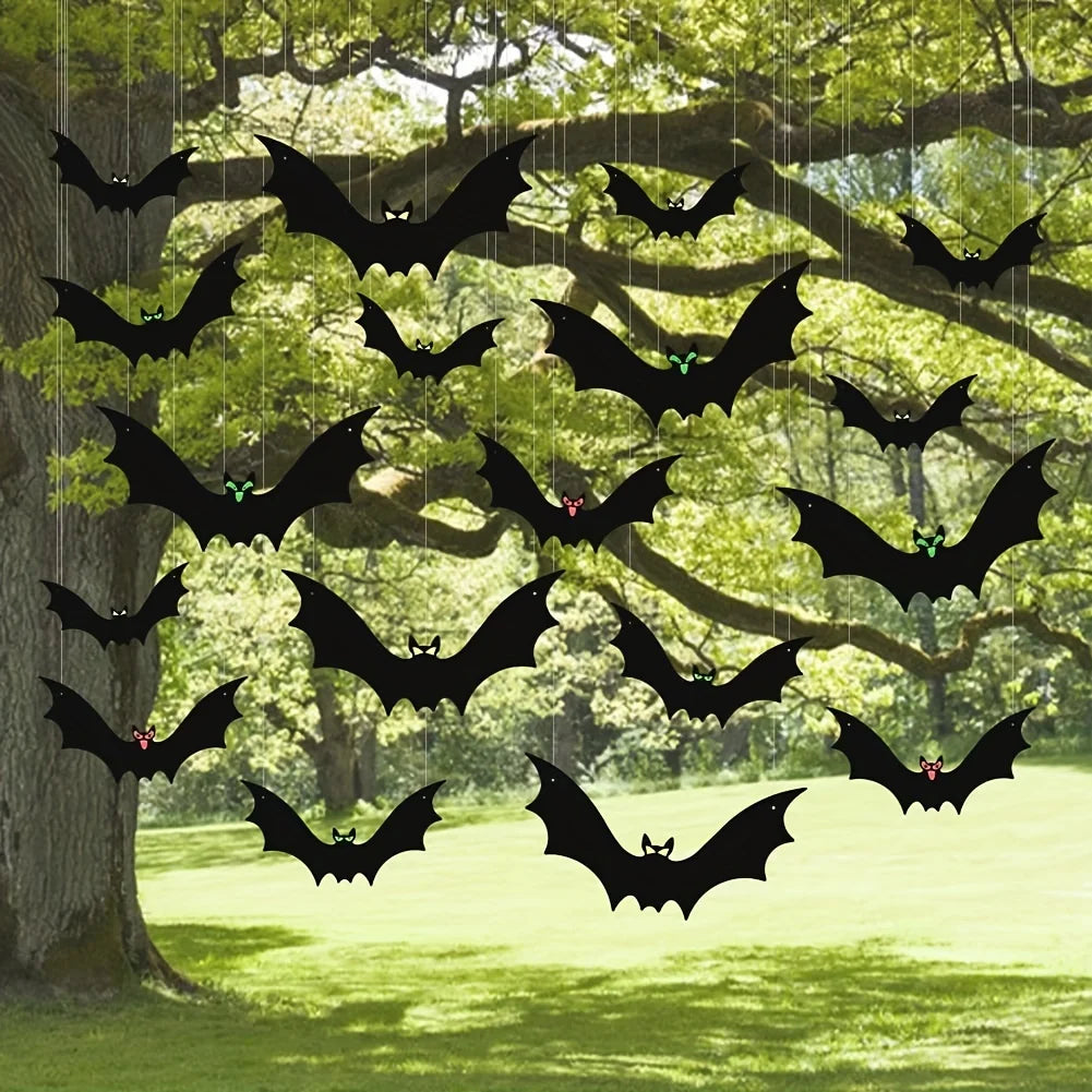 Hanging Bat Decorations – 12-Piece Halloween Set