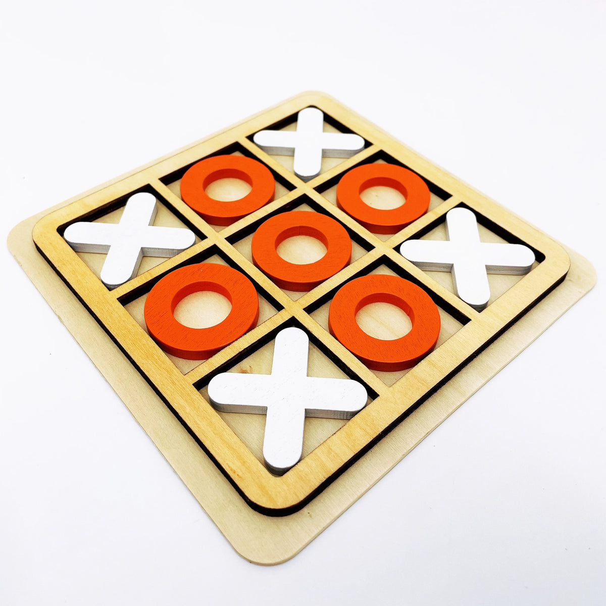 Wooden Tic Tac Toe Game – Portable Family Board Game