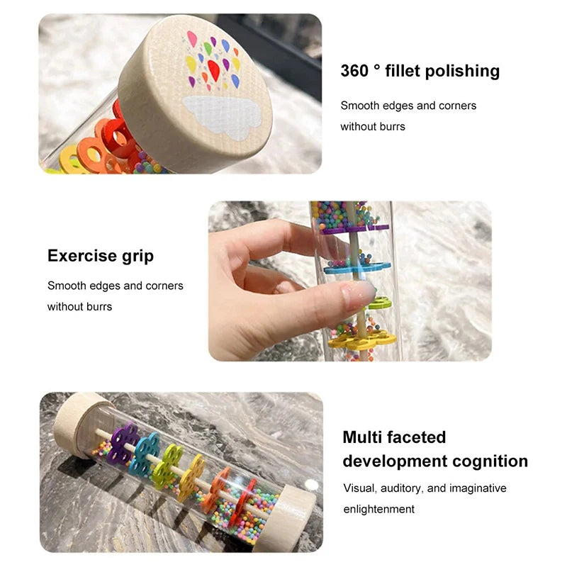 Wooden Rain Stick for Kids – Musical Rain Maker Toy