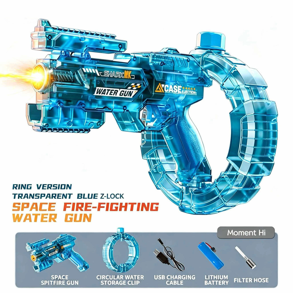 Electric Water Gun Automatic Recoil Water Blaster