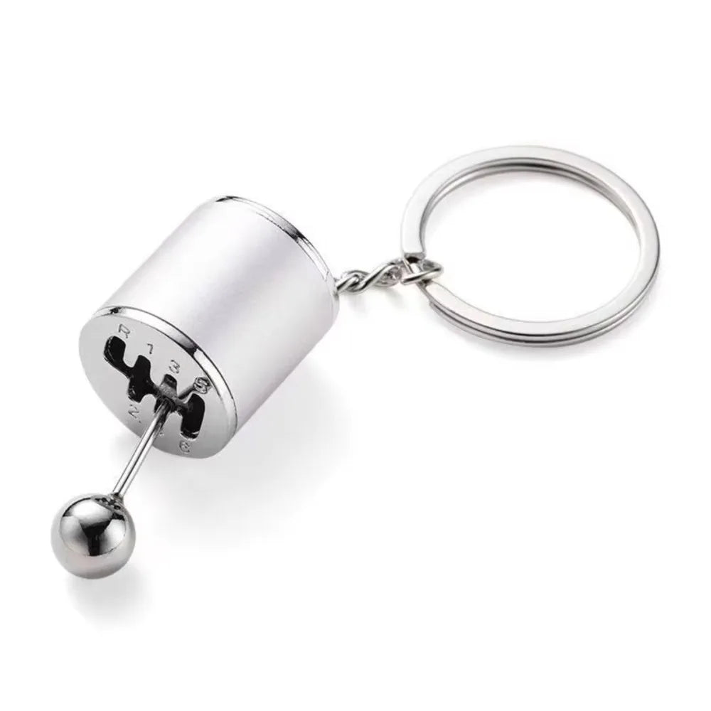 Mini turbocharger keychain, car style gearbox pendant, shift knob, metal shift paddles, EDC hand toy