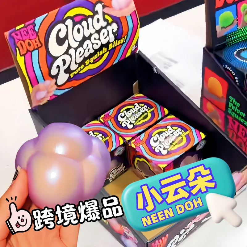 Needoh Cloud Pleaser Slow Rising Squishy Stress Relief Squishy Cube Anti-Anxiety Squeeze Object For Focus ADHD Population