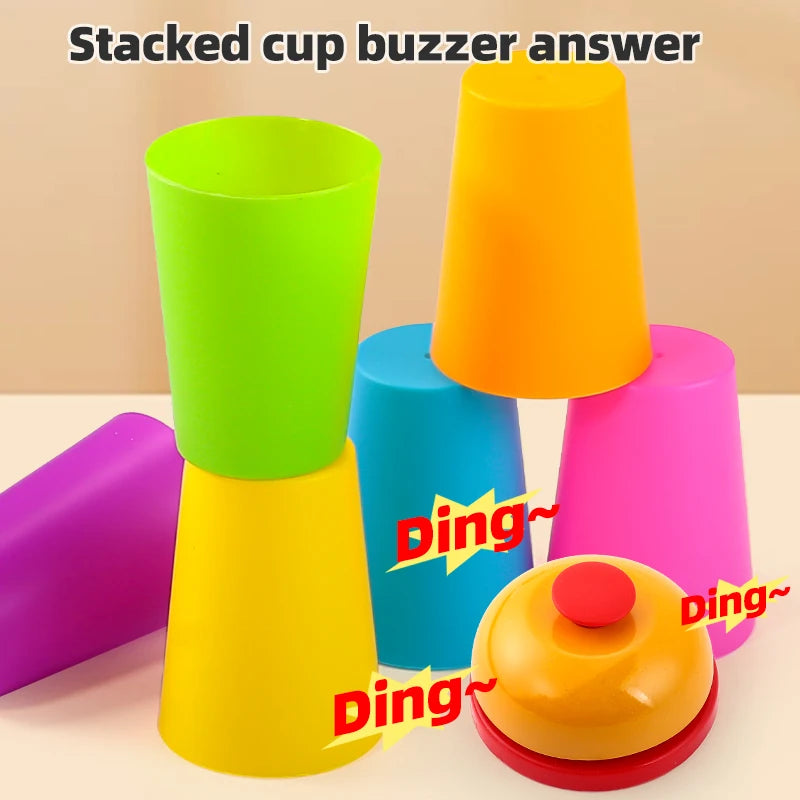 1 Piece Children's Stacking Cup Game, Color Sorting Cognitive Training Stacking Cup Toy, Educational Competitive Activity Prop, Suitable for Boys and Girls, Ideal for Christmas, New Year's Day, Christmas Eve, Birthday Gifts