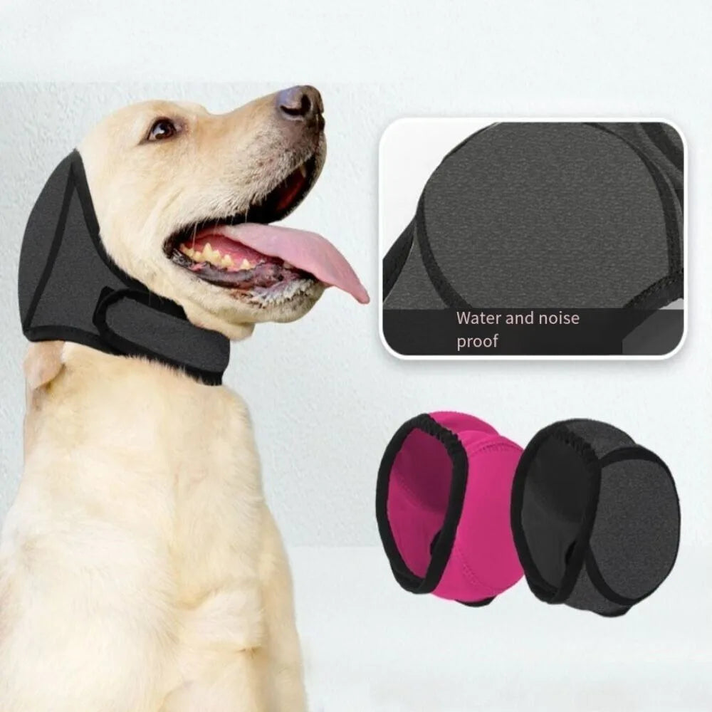 Dog Noise-Reducing Ear Cover – Adjustable Calming Hood