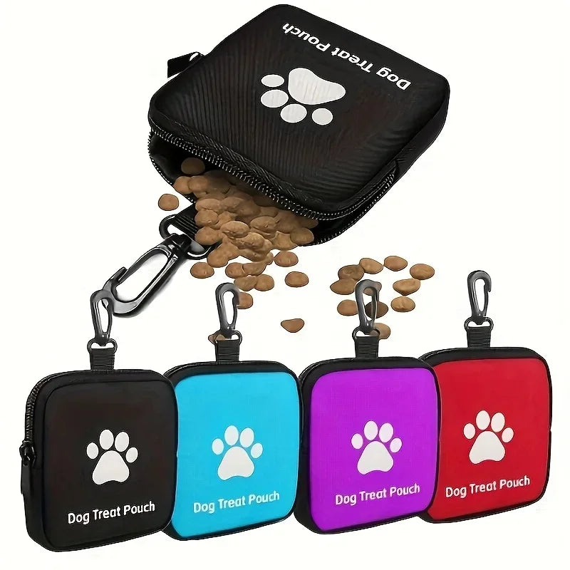 Spill‑Proof Zippered Dog Treat Pouch Portable Pet Training Snack Bag for Dog Trainer