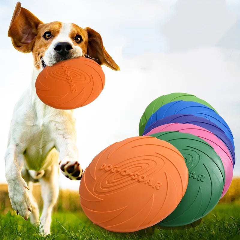 Silicone Flying Disc Pet Toy – Interactive Dog and Cat Frisbee