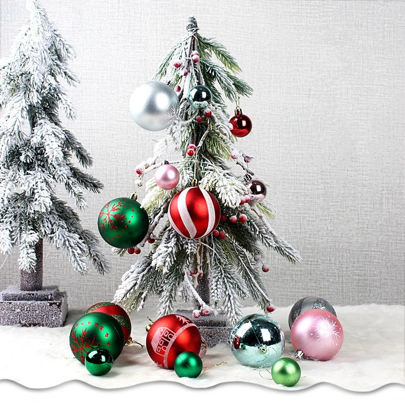 Christmas Ball Ornaments 44 Pcs 3-6CM Christmas Tree Decor Set