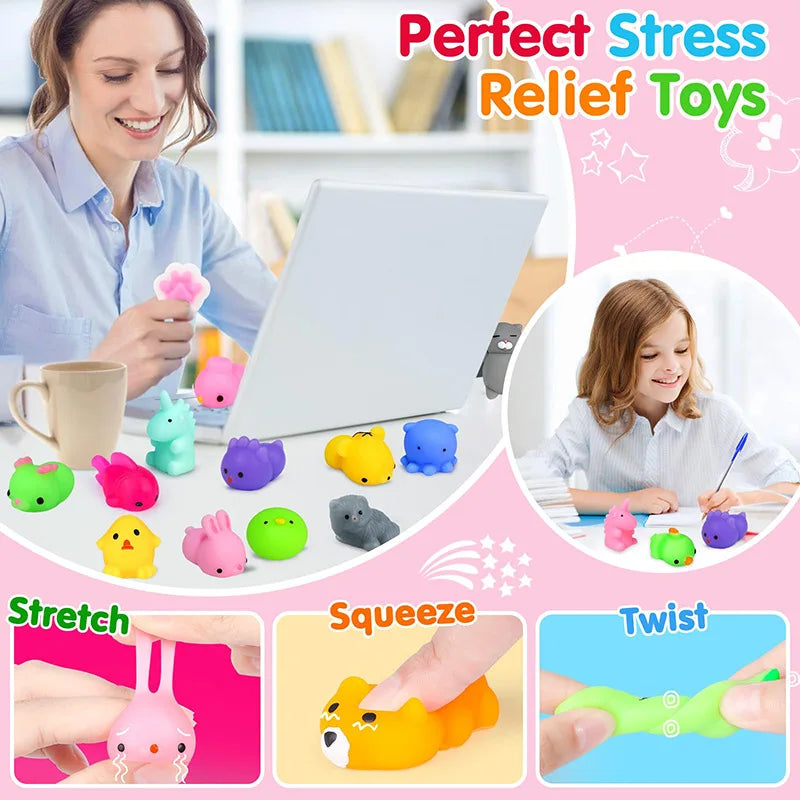 Mini Mochi Squishy Toys | Kawaii Fidget Party Favors