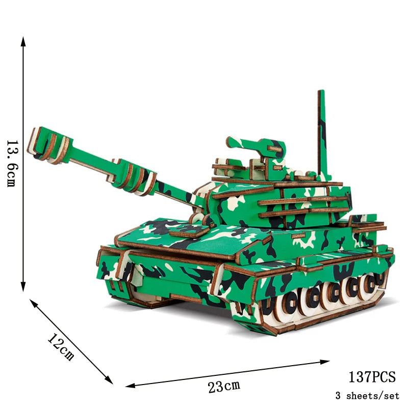 3D Wooden Puzzle DIY Vehicle Model Building Kit