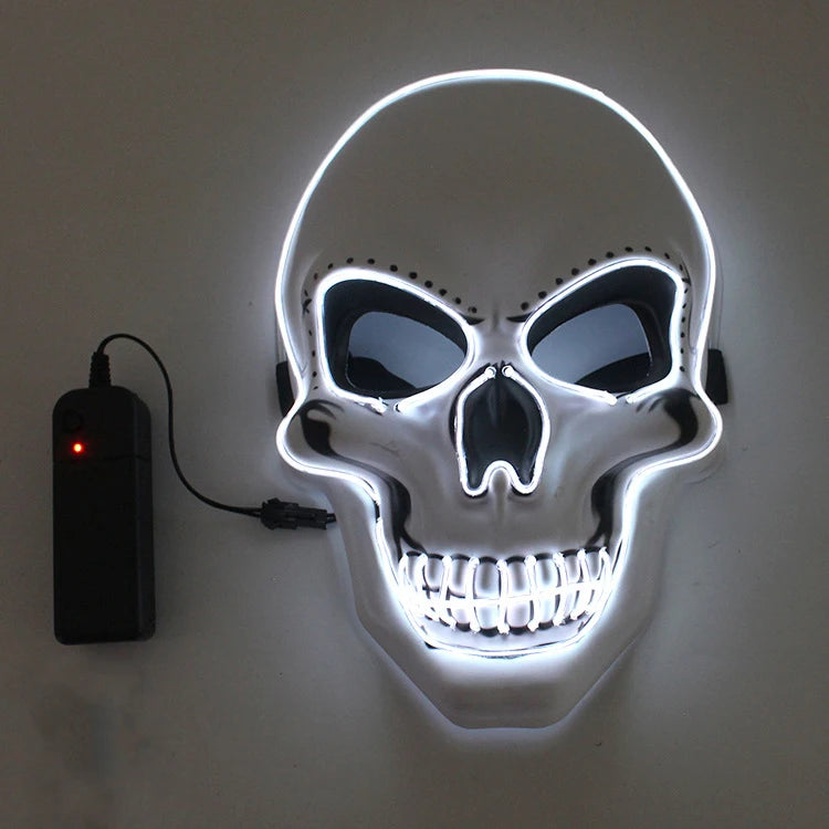 LED Skull Mask – Glowing Halloween Horror Costume