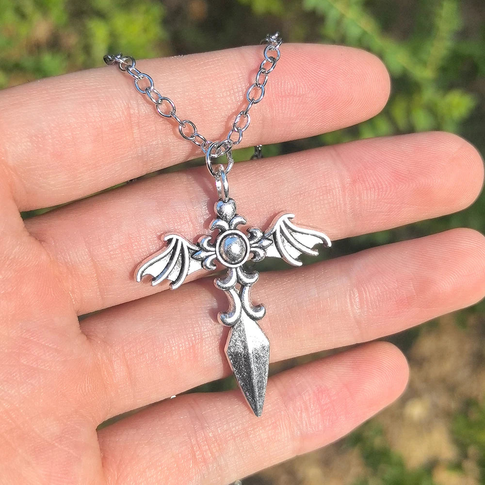 Special Wind Cross Skeleton Spider Set Necklace, Y2K Personalized Trendy Cool Girl Necklace Set, Halloween Gift