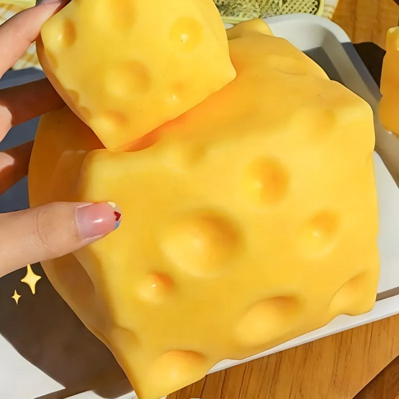 Giant Cheese Squishy Fidget Toy – Extra Large Slow-Rising