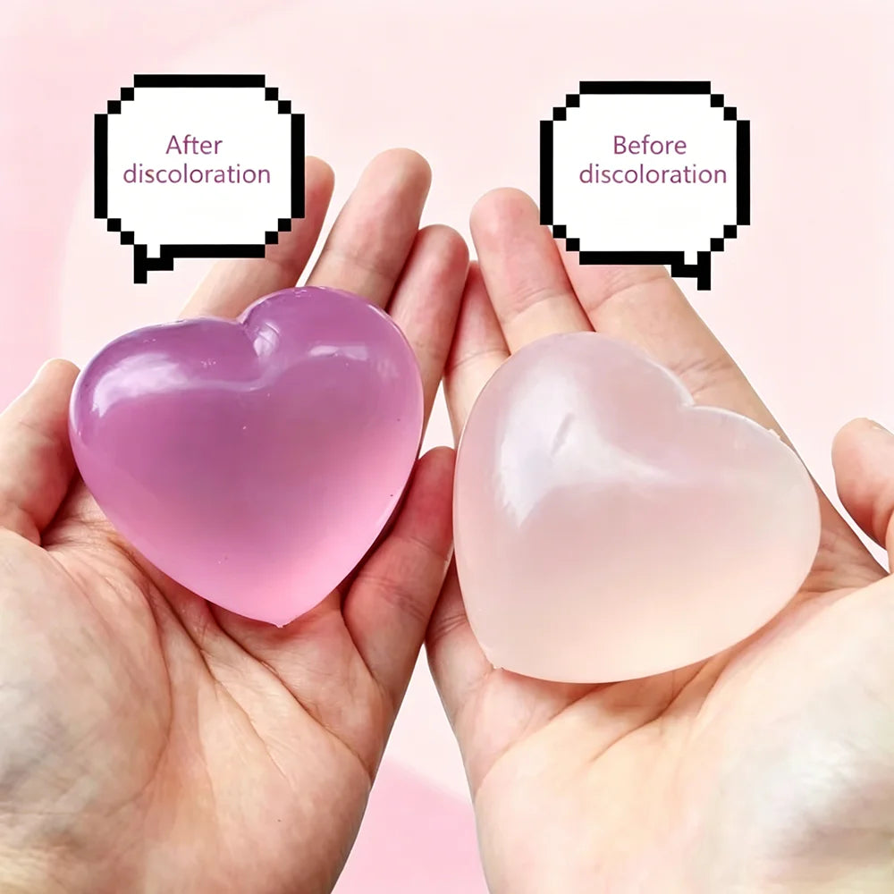 Color Changing Heart Squishy Toy – Slow-Rebound Fidget